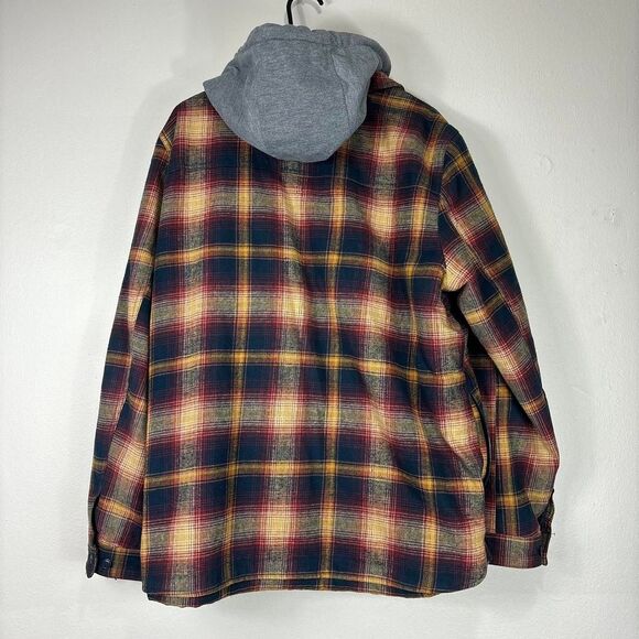 Levi’s Plaid Sherpa Lined Fleece Hoodie Jacket - Picture 7 of 7